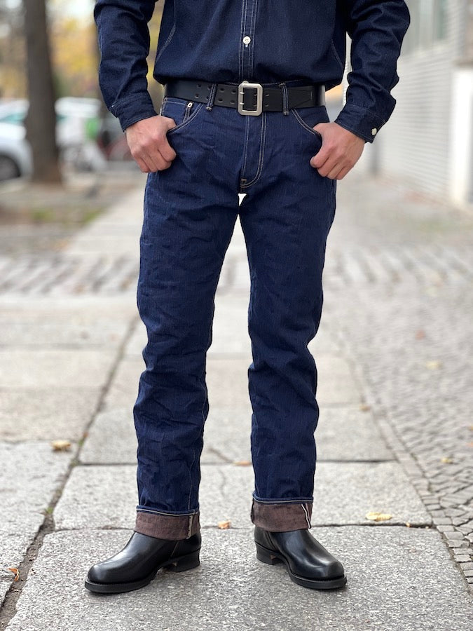 ONI Denim - 255ASKS - LIMITED EDITON -17oz Selvedge Denim - AWA SHOAI x KAKISHIBU - 阿波正藍 × 柿渋 - Regular Straight