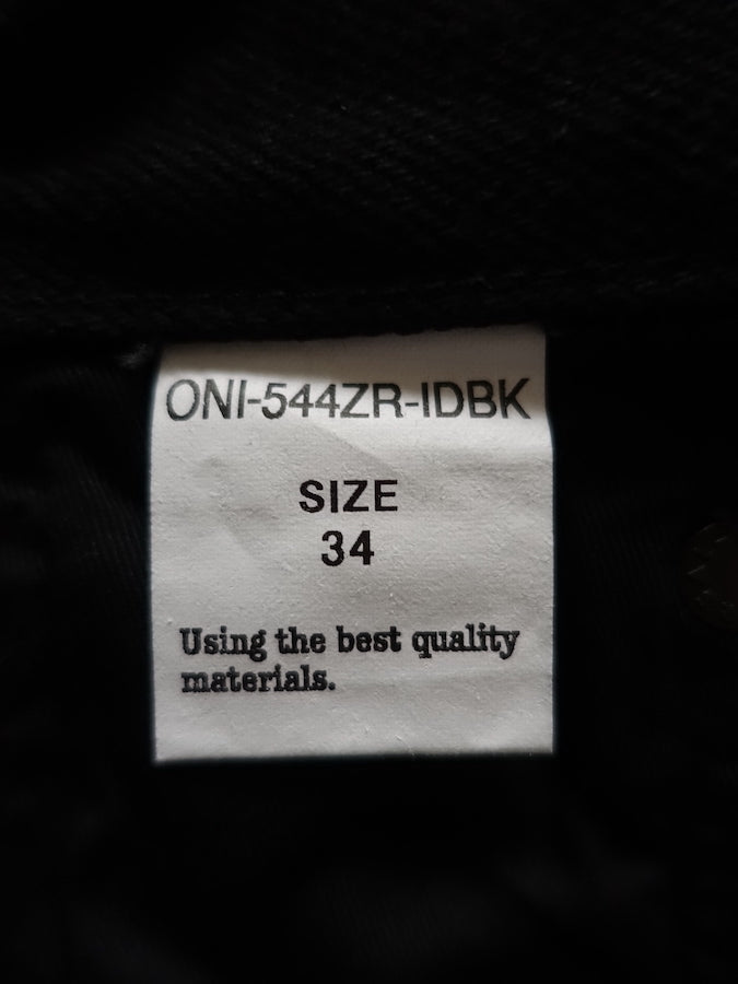 544ZR-IDBK - 20oz SECRET DENIM Indigo x Black - Stylish Tapered