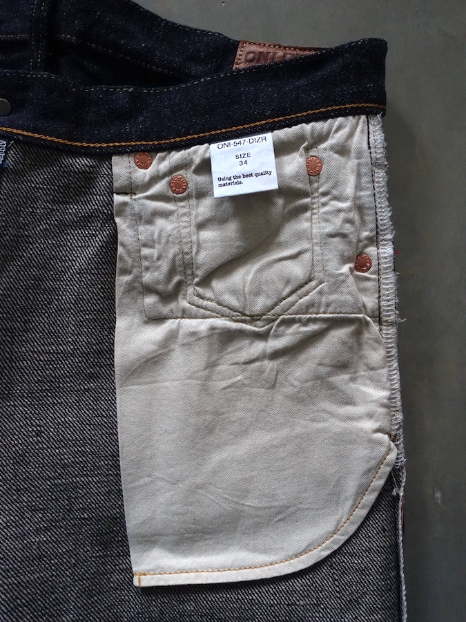 ONI Denim - 547DIZR - TRIPLE STITCHED - 20oz Dark Indigo SECRET DENIM - Semi-Tight Straight