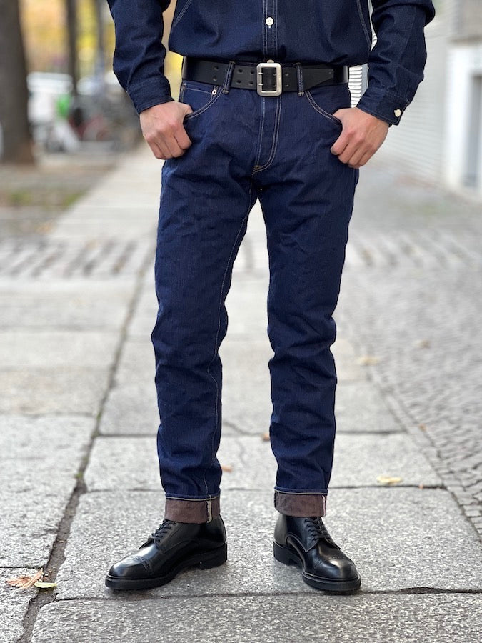 611ASKS - LIMITED EDITON -17oz Selvedge Denim - AWA SHOAI x KAKISHIBU - 阿波正藍 × 柿渋 - Relaxed Tapered