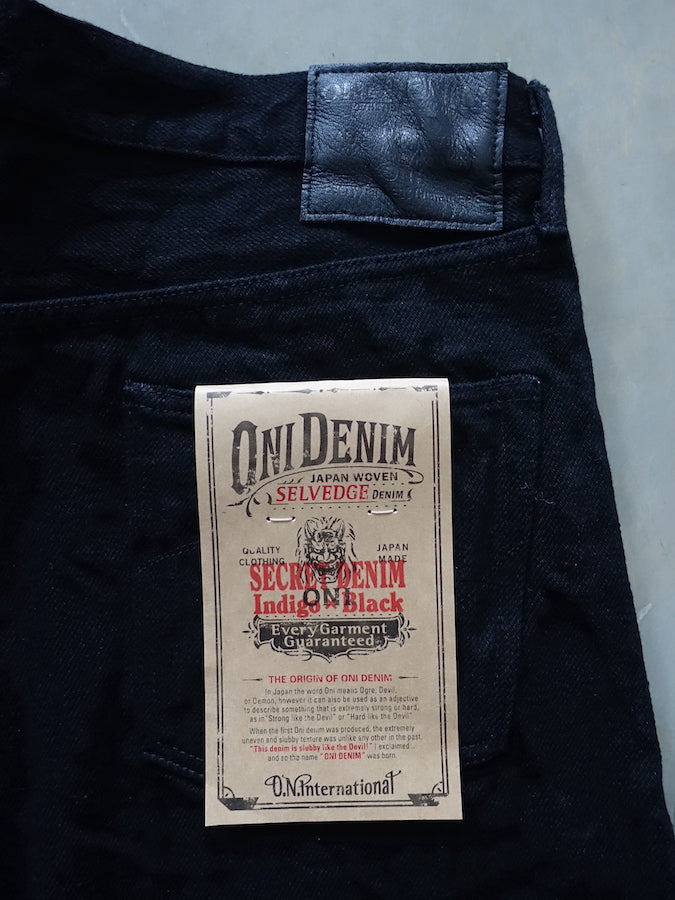 ONI Denim - 622ZR-IDBK - 20oz SECRET DENIM Indigo x Black - Relaxed Tapered