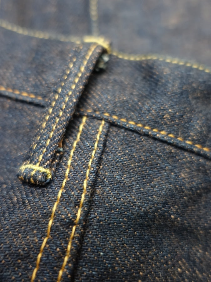 ONI Denim - 246ZR-KAKBR - 20oz SECRET DENIM KABUKI - WEFT KAKISHIBU COLOR - "KABUKIMIMI" - Neat Straight