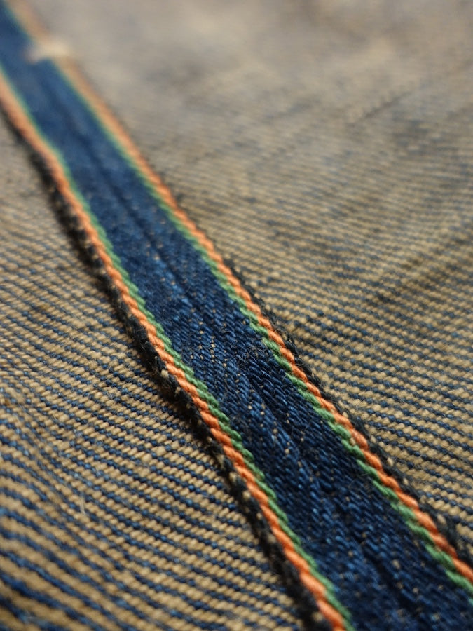 ONI Denim - 246ZR-KAKBR - 20oz SECRET DENIM KABUKI - WEFT KAKISHIBU COLOR - "KABUKIMIMI" - Neat Straight