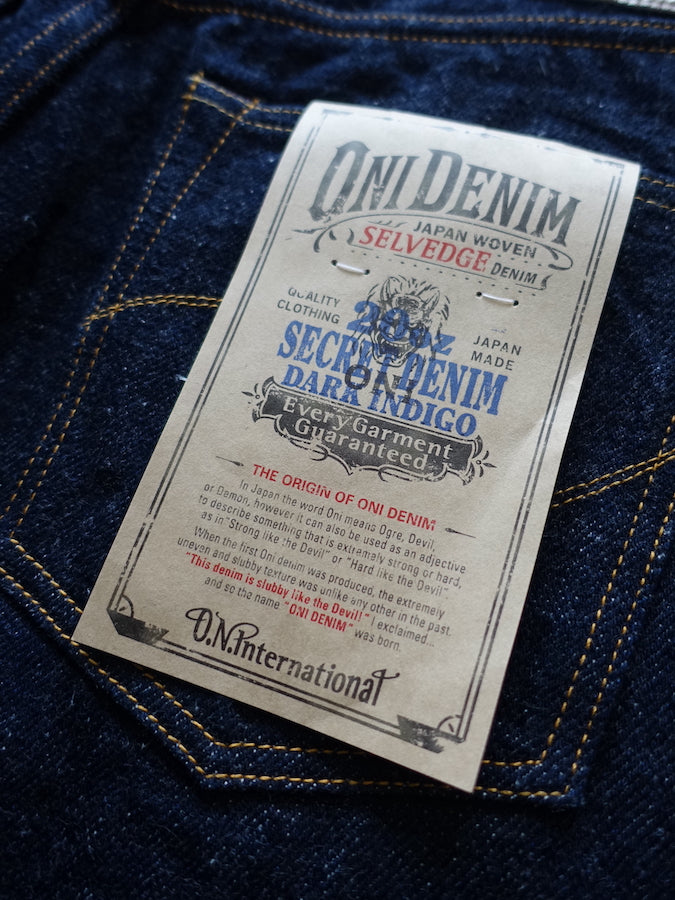 ONI Denim - 246-DIZR - 20oz Dark Indigo Secret Denim - Mid Rise - Neat Straight
