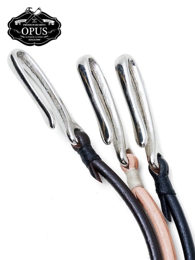 6mm Saddle Leather - Fish Hook - Wallet Rope - Black