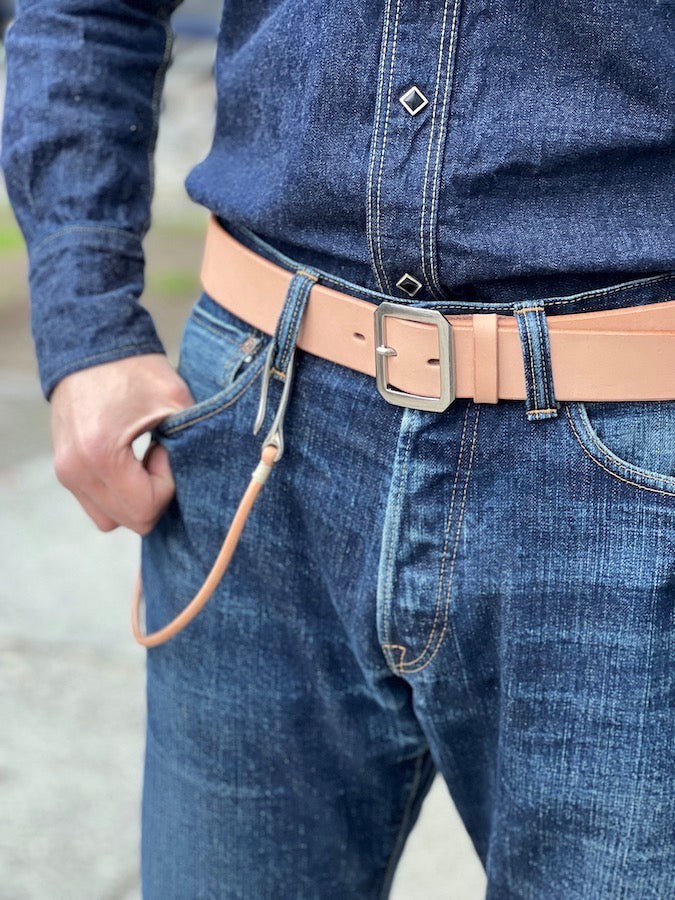 6mm Saddle Leather - Fish Hook - Wallet Rope - Natural