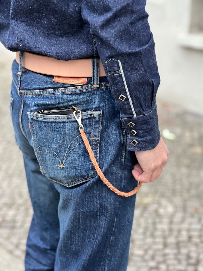 4 Strand Round Braid - Fish Hook - Woven Wallet Rope - Natural