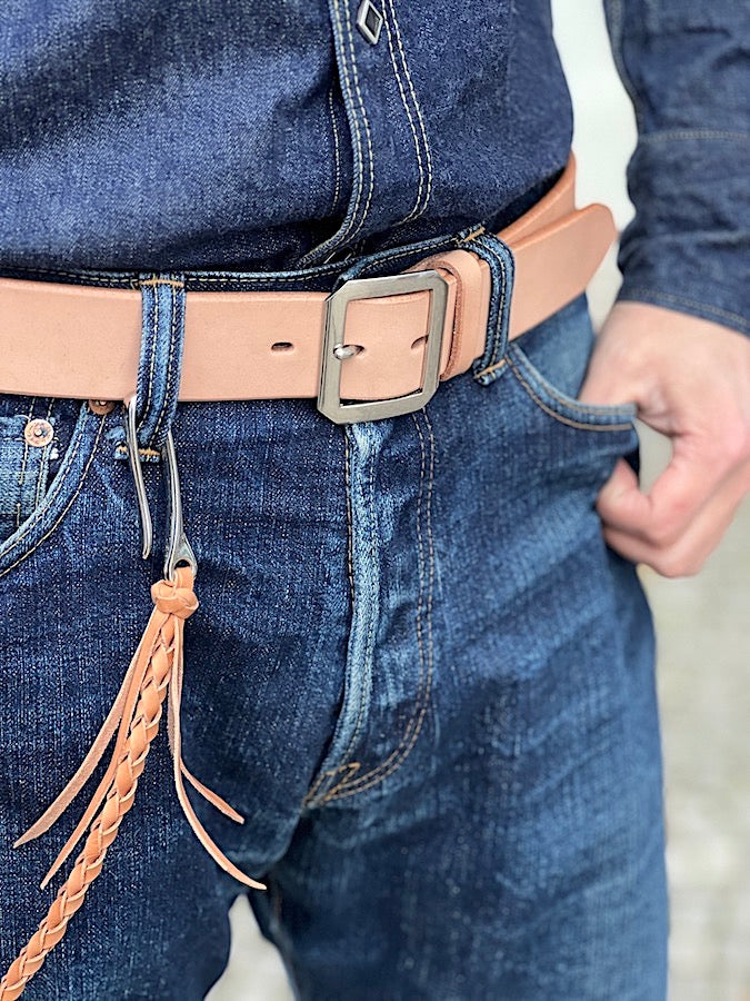 4 Strand Round Braid - Fish Hook - Woven Wallet Rope - Natural