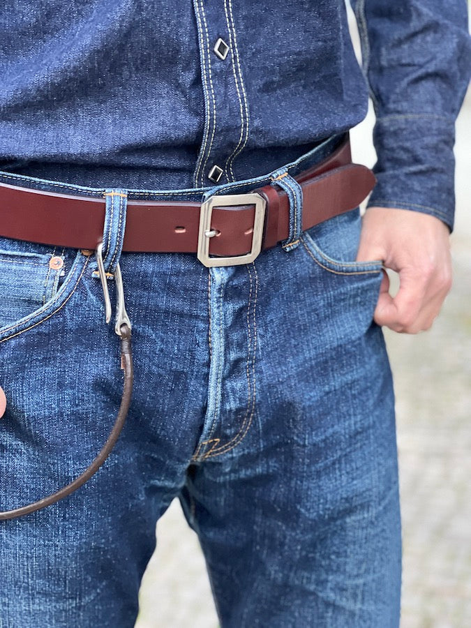 6mm Saddle Leather - Fish Hook - Wallet Rope - Brown