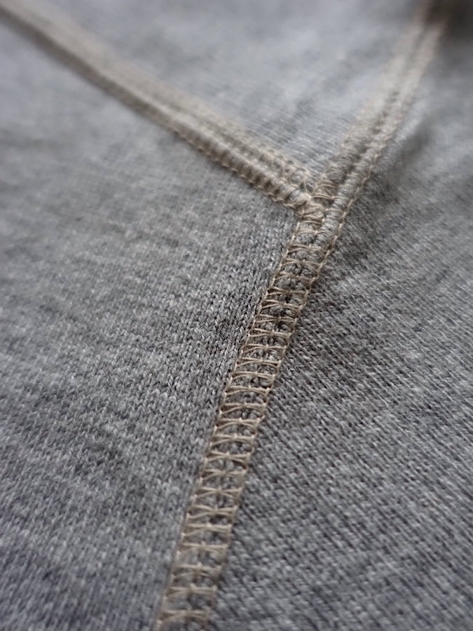 Pherrow's PCT1 - American Casual Sportswear Long Sleeve - Crewneck with "V" on front - 100% Cotton - Grey