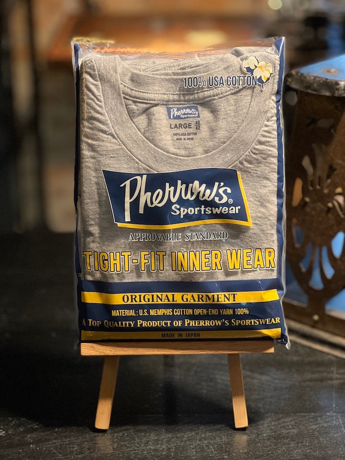 Pherrow's - Sportswear 2 Pack T-Shirts - 100% U.S. Memphis Cotton - Tight Fit - Grey