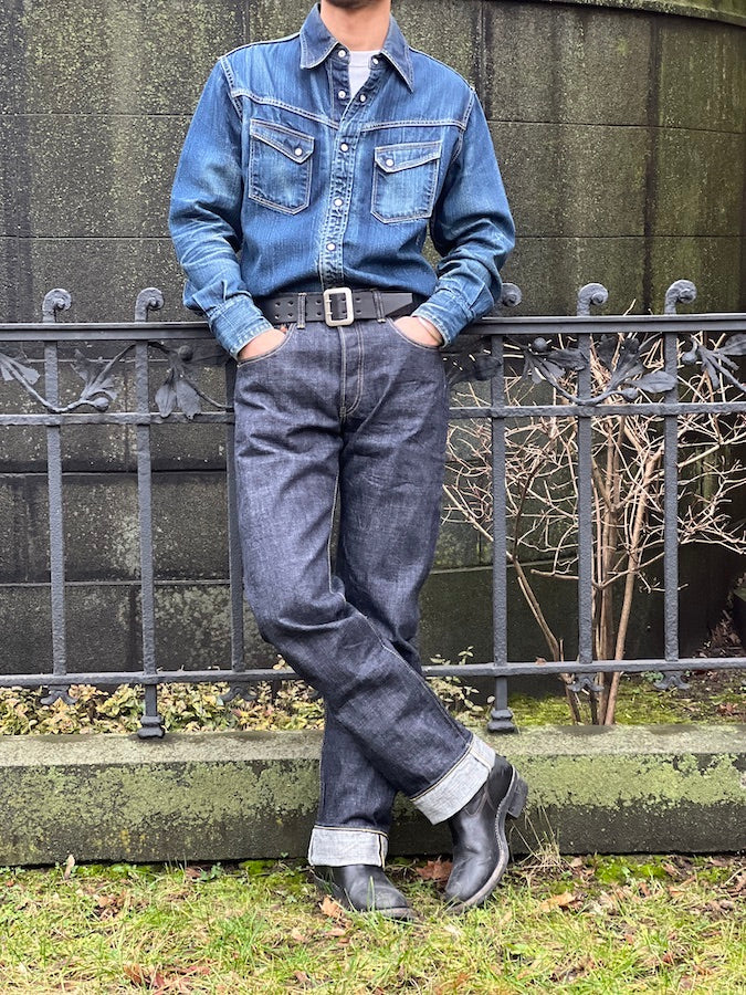 Pherrow's 421SW Jeans - 13.75oz "Yellow & White" Selvedge Denim - Mid Rise - Regular Straight