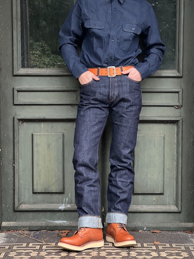 Pherrow's 466SW Jeans - 13.5oz "Yellow & White" Selvedge Denim - 1960`s Model - Tight Straight