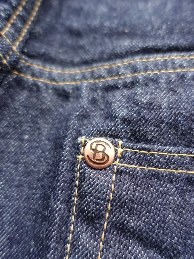 Pherrow's 521SW Jeans - 13.5oz "Yellow & White" Selvedge Denim with vintage details - High Rise - Regular Straight