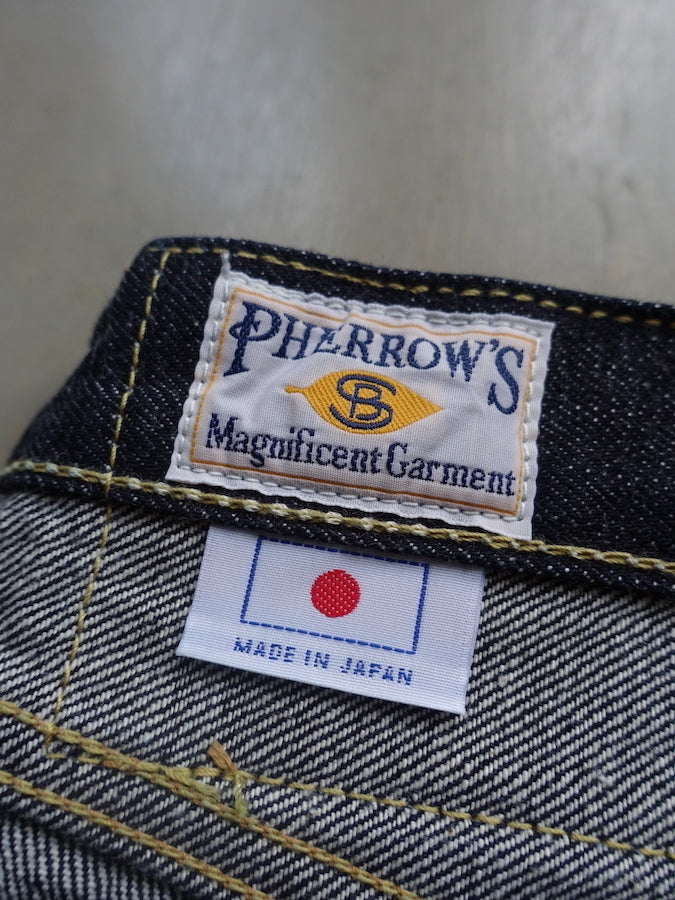Pherrow's 521SW Jeans - 13.5oz "Yellow & White" Selvedge Denim with vintage details - High Rise - Regular Straight
