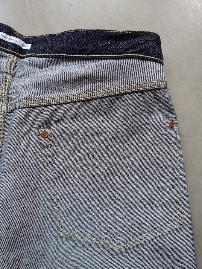 Pherrow's 521SW Jeans - 13.5oz "Yellow & White" Selvedge Denim with vintage details - High Rise - Regular Straight