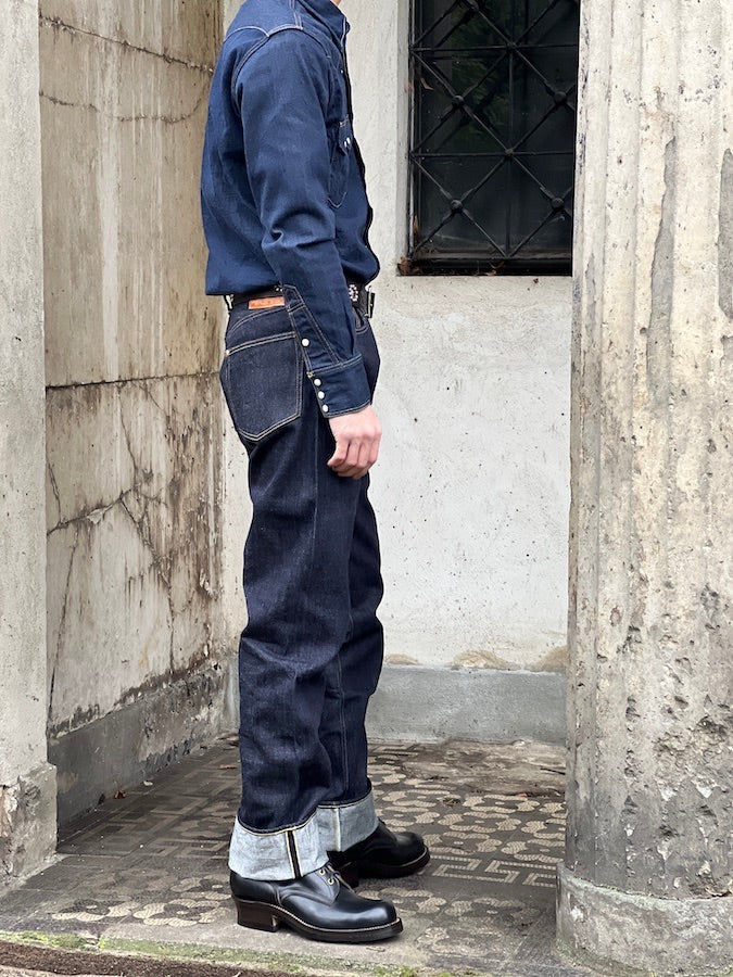 Pherrow's 521SW Jeans - 13.5oz "Yellow & White" Selvedge Denim with vintage details - High Rise - Regular Straight