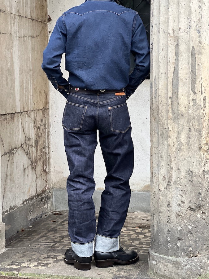 Pherrow's 521SW Jeans - 13.5oz "Yellow & White" Selvedge Denim with vintage details - High Rise - Regular Straight