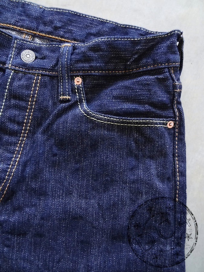 Pure Blue Japan - AI-019 - 17.5oz Aizome Natural Indigo - Relaxed Tapered