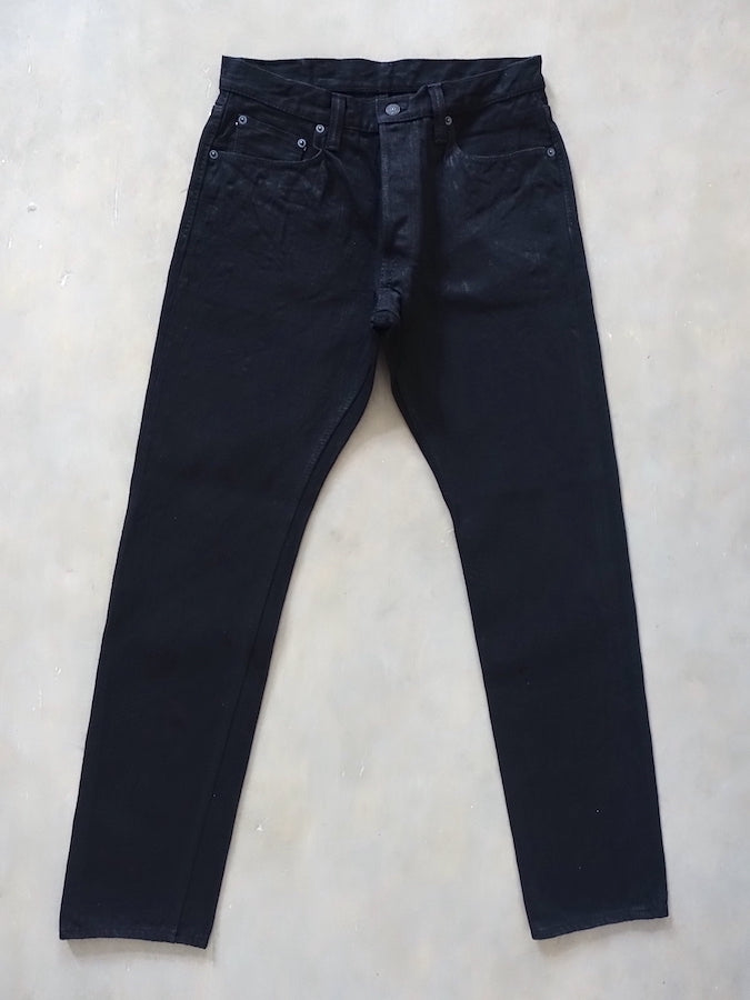 Pure Blue Japan - EX-019-BB - 17oz EX Slub - "DOUBLE BLACK" - Extra Slub Selvedge Denim - Relaxed Tapered