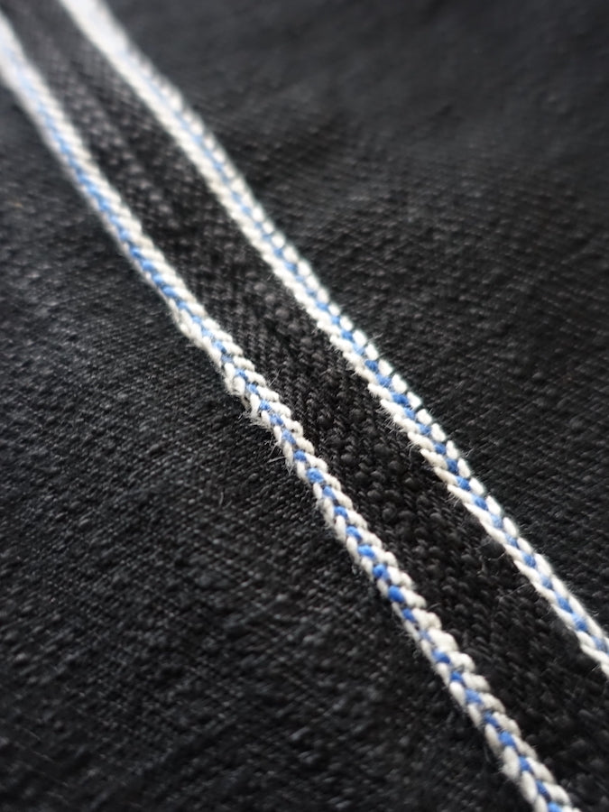 Pure Blue Japan - EX-019-BB - 17oz EX Slub - "DOUBLE BLACK" - Extra Slub Selvedge Denim - Relaxed Tapered