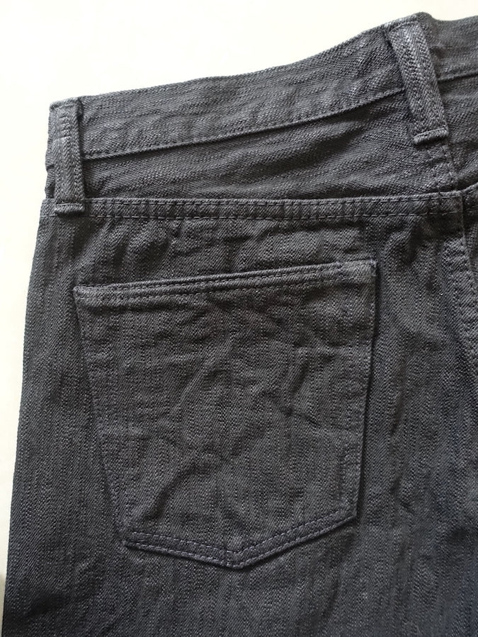 Pure Blue Japan - EX-019-BB - 17oz EX Slub - "DOUBLE BLACK" - Extra Slub Selvedge Denim - Relaxed Tapered