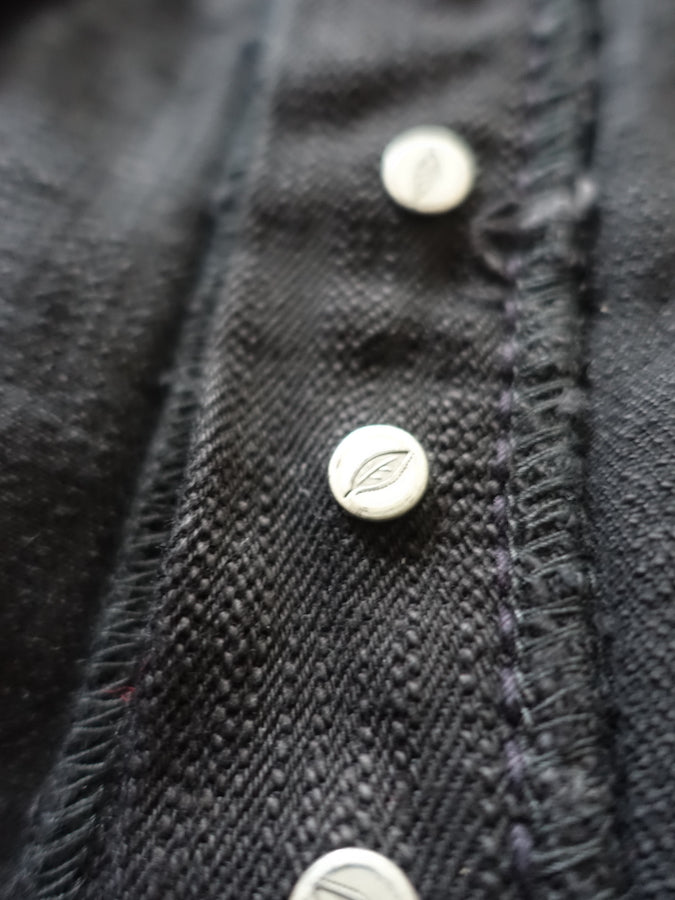 Pure Blue Japan - EX-019-BB - 17oz EX Slub - "DOUBLE BLACK" - Extra Slub Selvedge Denim - Relaxed Tapered