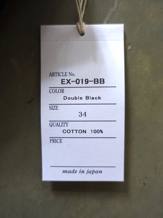 Pure Blue Japan - EX-019-BB - 17oz EX Slub - "DOUBLE BLACK" - Extra Slub Selvedge Denim - Relaxed Tapered