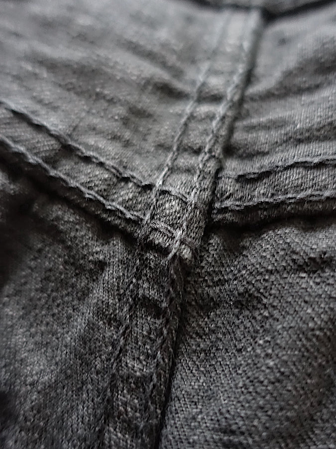 Pure Blue Japan - EX-019-BB - 17oz EX Slub - "DOUBLE BLACK" - Extra Slub Selvedge Denim - Relaxed Tapered