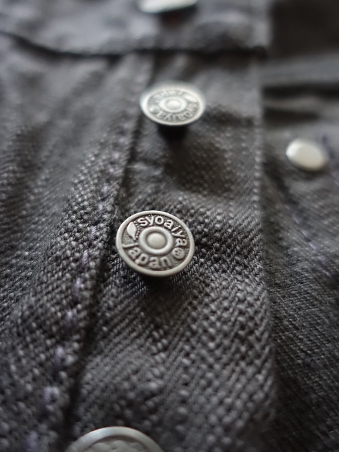 Pure Blue Japan - EX-019-BB - 17oz EX Slub - "DOUBLE BLACK" - Extra Slub Selvedge Denim - Relaxed Tapered