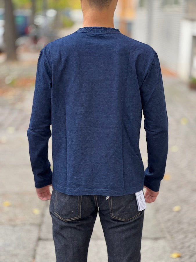 Pure Blue Japan - LS5011-D - Crew Neck - Indigo Dyed - Long Sleeve T-Shirt