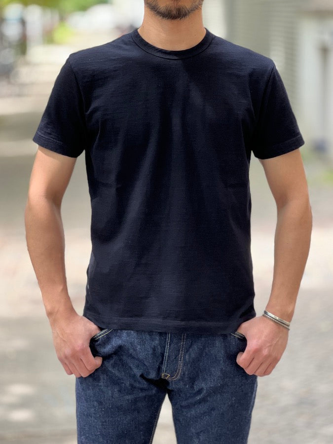 Pure Blue Japan SS-5011-IDBK - Indigo Black- Crew Neck - Short Sleeve T-Shirt