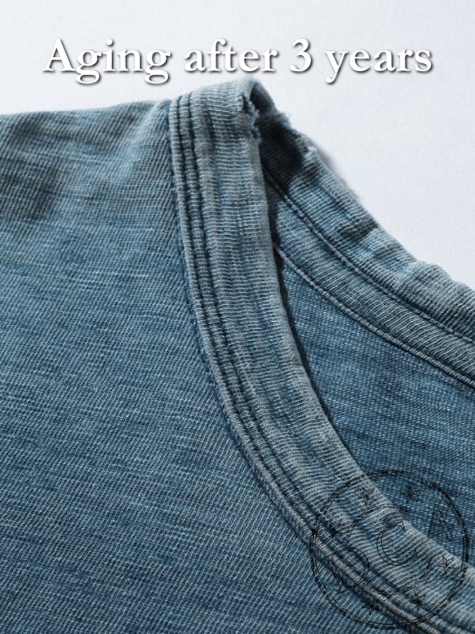 Pure Blue Japan - SS5011-D - Dark Indigo Dyed - Crew Neck - Short Sleeve T-Shirt