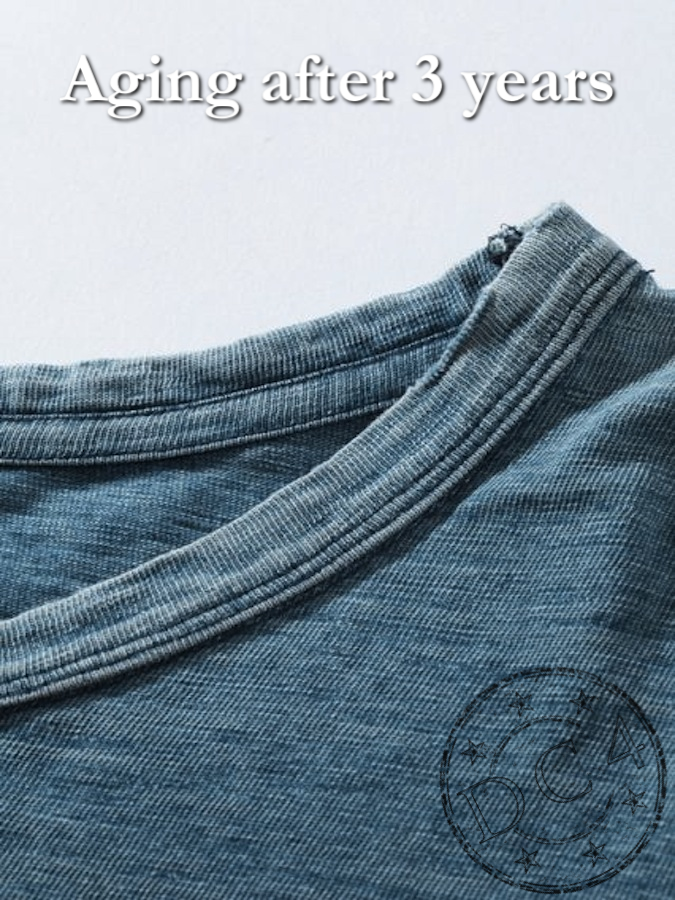 Pure Blue Japan - SS5011-D - Dark Indigo Dyed - Crew Neck - Short Sleeve T-Shirt