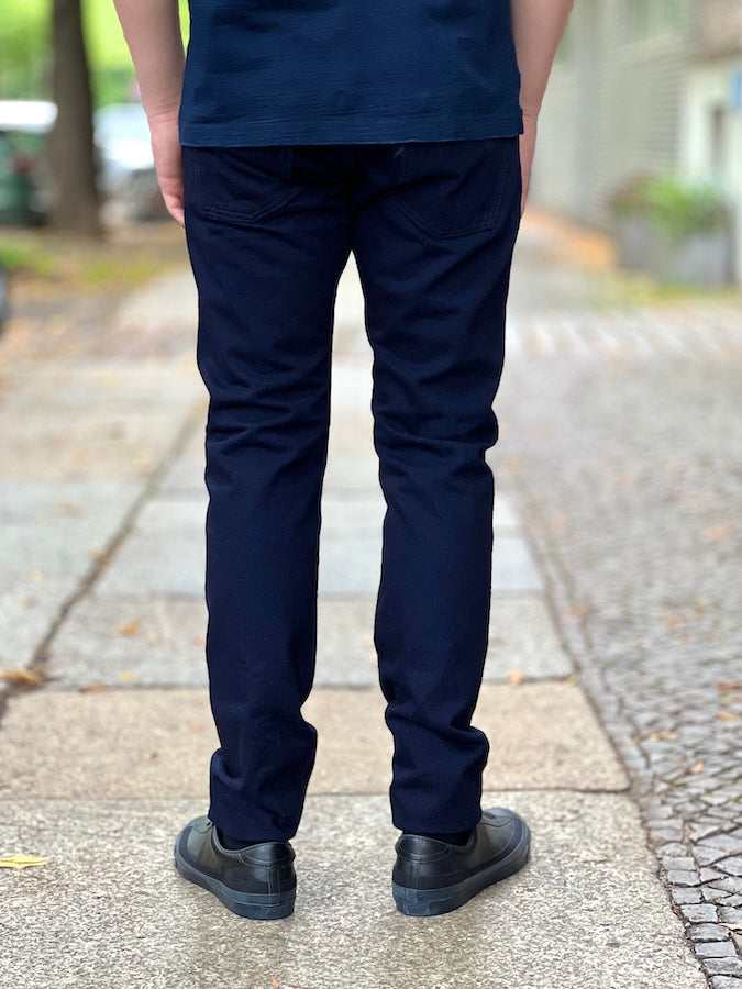 Pure Blue Japan - XX-013-IDBK - 14oz Indigo x Black Denim - Slim Tapered - One Washed