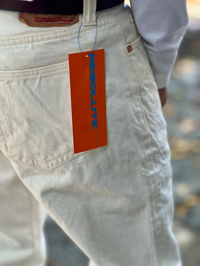 RESOLUTE AA714 - One Washed - White Selvedge Denim WWll - 13.5oz Japanese Selvedge Denim - Straight Cut