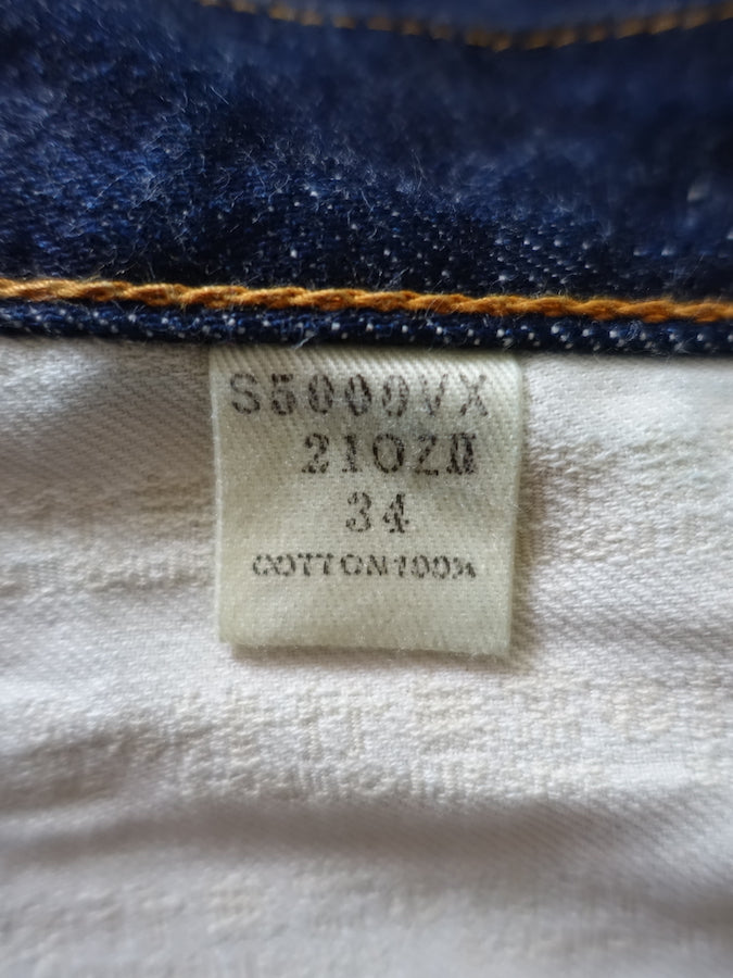 S5000VX21ozII - *NEW MODEL* - 21oz CHO-KIWAMI Selvedge Denim - Indigo - Straight Fit