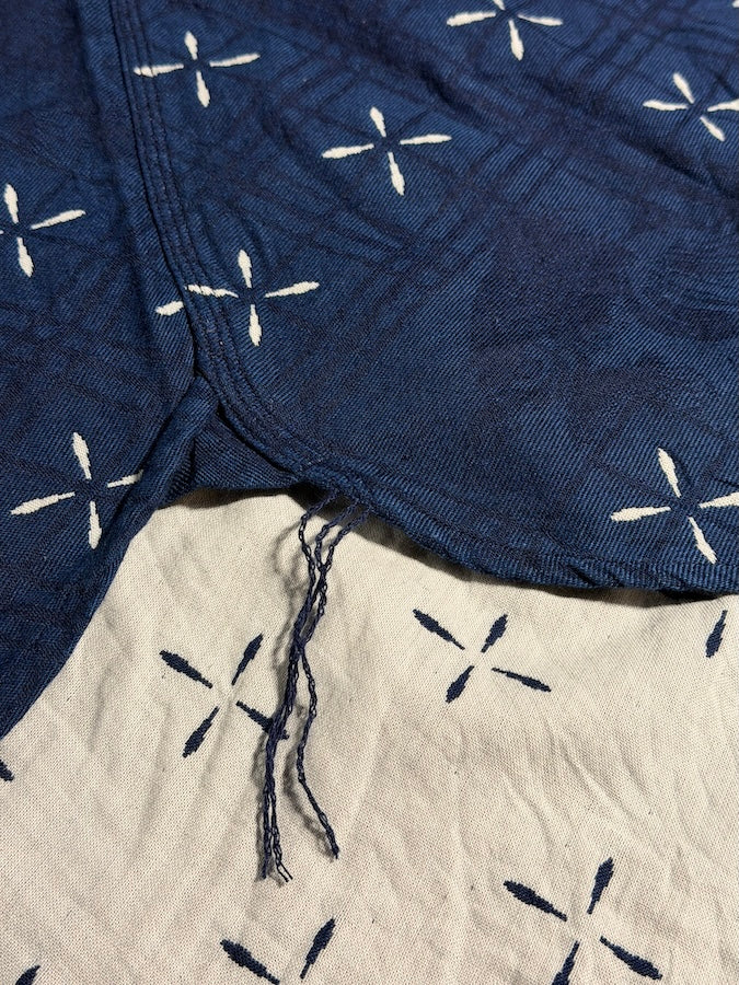 "NARIHIRABISHI" Goldfish Pattern Jacquard Work Shirt