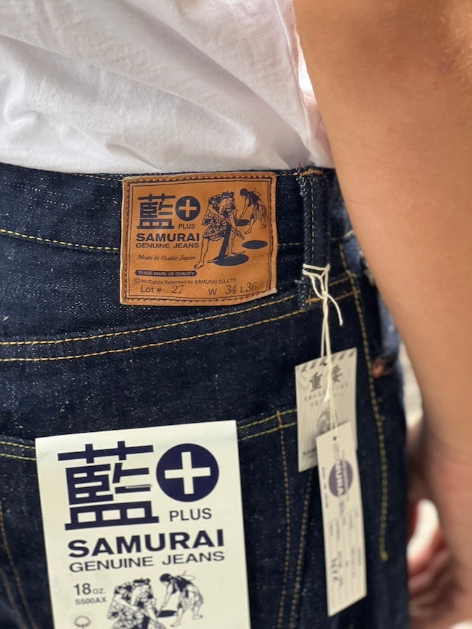 S500AX - "AI PLUS" Model - 18oz Selvedge Denim - Natural Indigo & Indigo Mix - Straight Cut