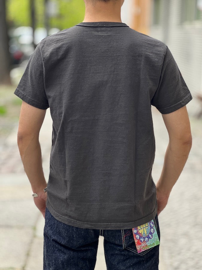 SJST-SC01 - T-Shirt "SAMURAI COTTON PROJECT" - Produced with Samurai's own cotton - KUROMAME - Black Beans Dyeing