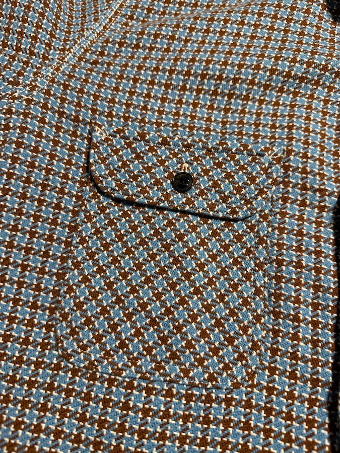 "SASHIKO GINGHAM CHECK" - Natural Indigo Work Shirt