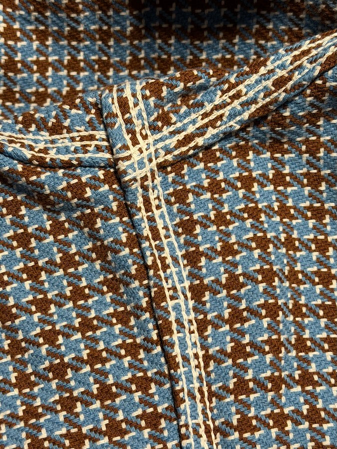 "SASHIKO GINGHAM CHECK" - Natural Indigo Work Shirt