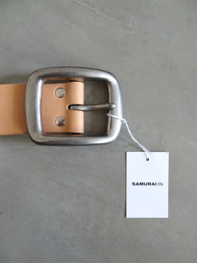 W001 - Super Heavyweight - Curved Leather Belt - Tan - The strongest belt you can get !