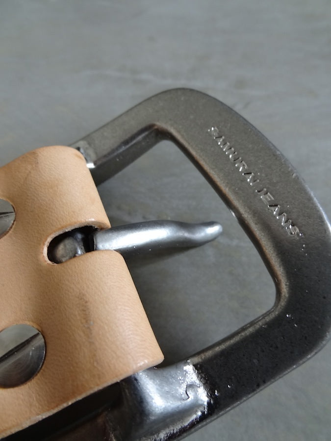 W001 - Super Heavyweight - Curved Leather Belt - Tan - The strongest belt you can get !