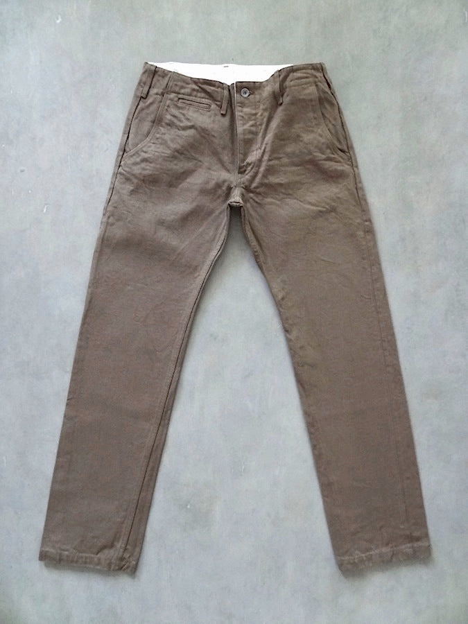 SJ42CP - 15oz Sulfur Dye Selvedge - HEAVY CHINO PANTS - Slim Straight