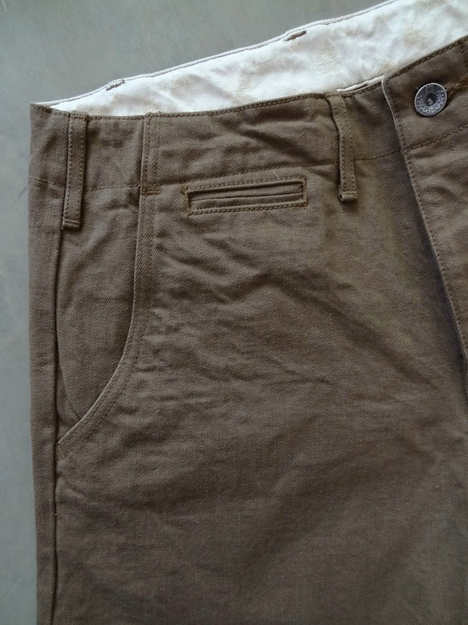 SJ42CP - 15oz Sulfur Dye Selvedge - HEAVY CHINO PANTS - Slim Straight