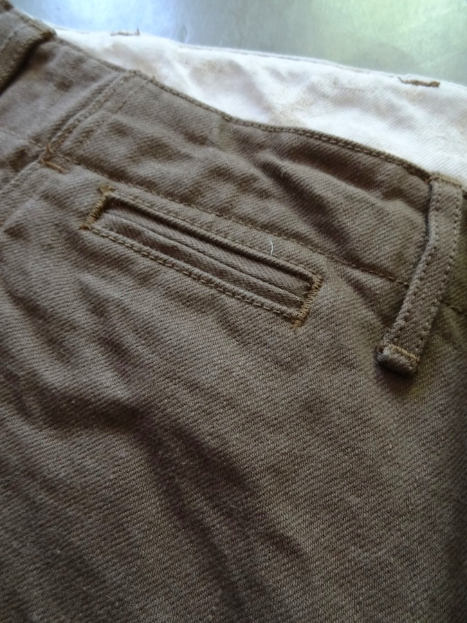 SJ42CP - 15oz Sulfur Dye Selvedge - HEAVY CHINO PANTS - Slim Straight