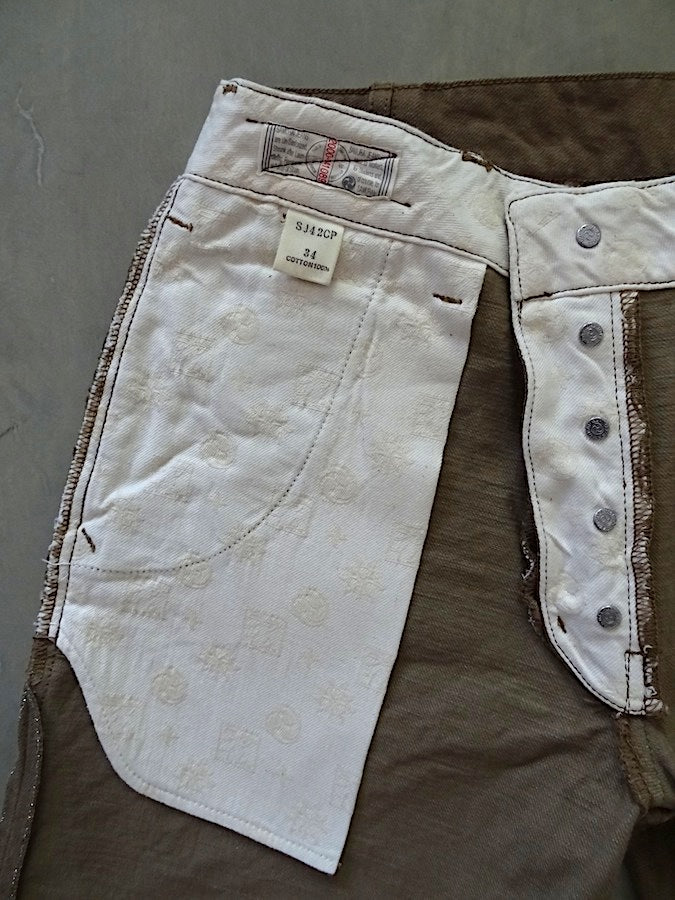 SJ42CP - 15oz Sulfur Dye Selvedge - HEAVY CHINO PANTS - Slim Straight