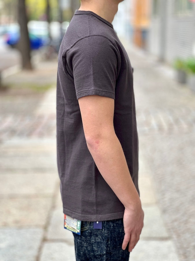 SJST-SC03 - Pocket T-Shirt "SAMURAI COTTON PROJECT" - Produced with Samurai's own cotton - KUROMAME - Black Beans Dyeing