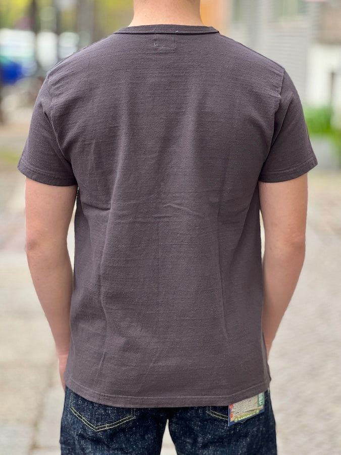 SJST-SC03 - Pocket T-Shirt "SAMURAI COTTON PROJECT" - Produced with Samurai's own cotton - KUROMAME - Black Beans Dyeing